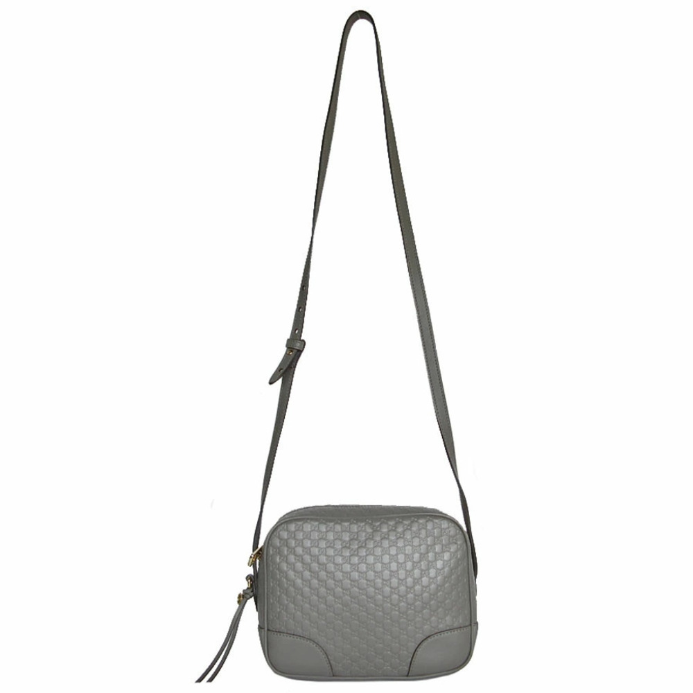 Gucci Crossbody Gold ssima Shoulder Gray Bag Leather